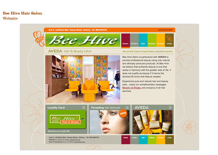 Bee Hive Hair Salon, Content managed website